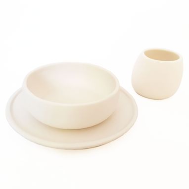 Custom Made Matte Porcelain Usa Made 9" Dinner Plate- White