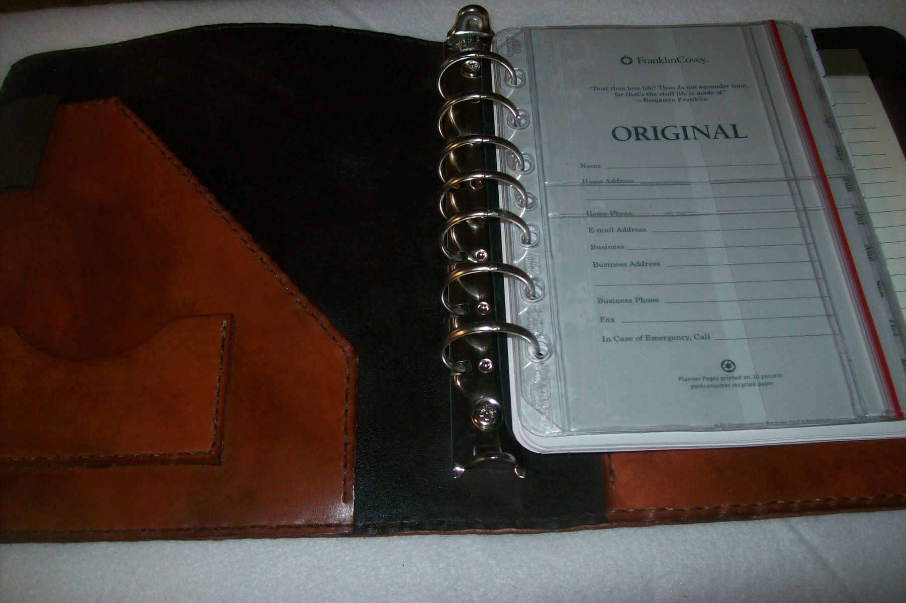 Hand Made Custom Leather Planner/Binder by Kerry's Custom Leather
