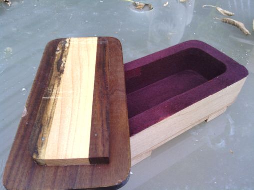 Custom Made Repurposed Wooden Box For Glasses