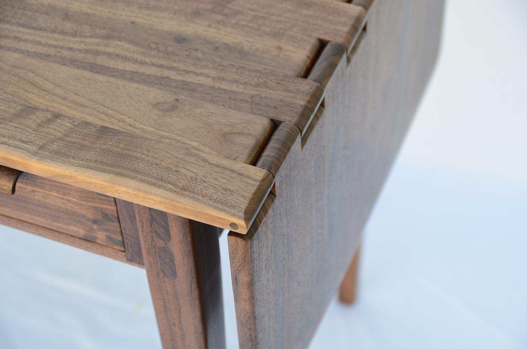 Hand Crafted Writing Desk With Drop Leaf's by Ed Rizzardi, Woodworker