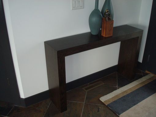 Custom Made Jet Black Wall Sofa Table