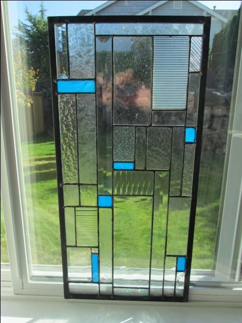 Hand Made Stained Glass Cabinet Door Insert By Chapman Enterprises