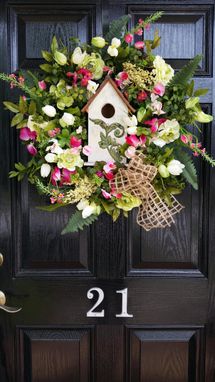 Custom Made Birdhouse Wreaths - Spring Summer Wreaths
