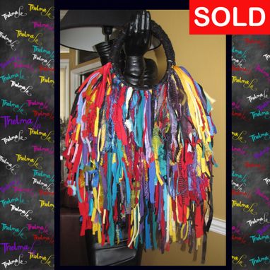 Custom Made Hippie Fringe Handbag Custom Made, Ultra Fringe, One Of A Kind ,Purse,Multi Bright Colored