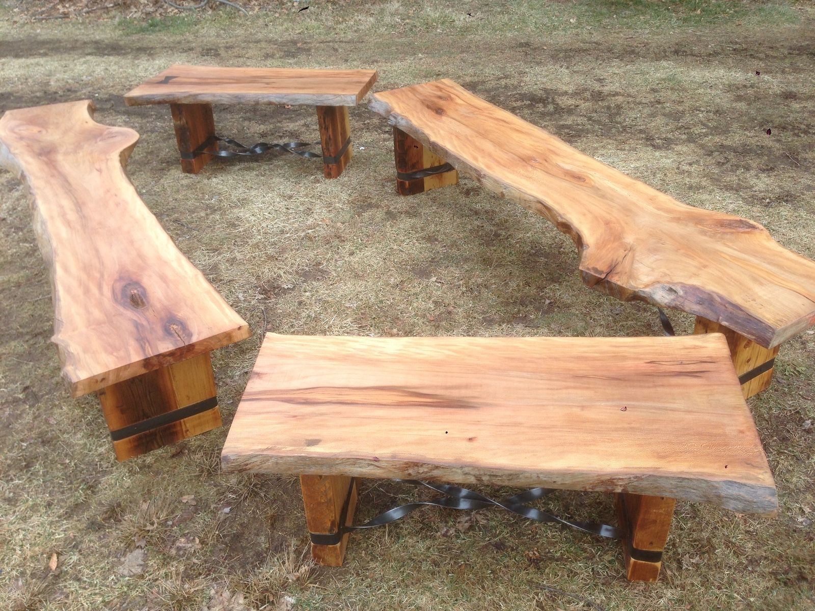 Hand Crafted Slab Benches by Endless Design CustomMade.com
