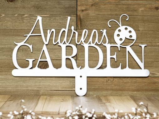 Custom Made Personalized Garden Metal Name Sign, Butterfly