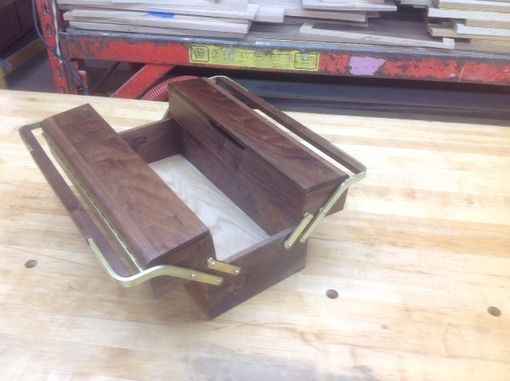 Custom Made Walnut Tool Box, Art Hobby Box.