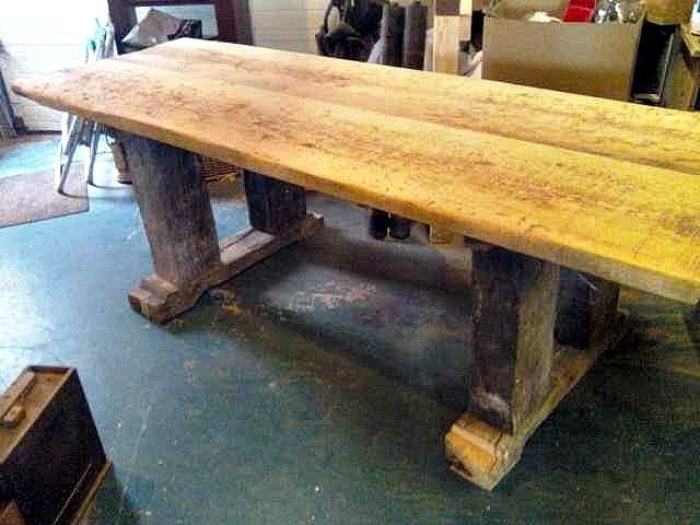 Custom Made Primetive Barn Beam Table Desk By Afs Co Custommade Com