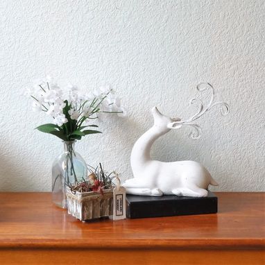 Custom Made Rustic Deer Majestic White Stag White Buck Nordic Style Deer Decor