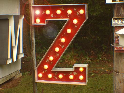 Custom Made Marquee Art Vintage Marquee Art Bulb Channel Any Letter Light Up Indoor
