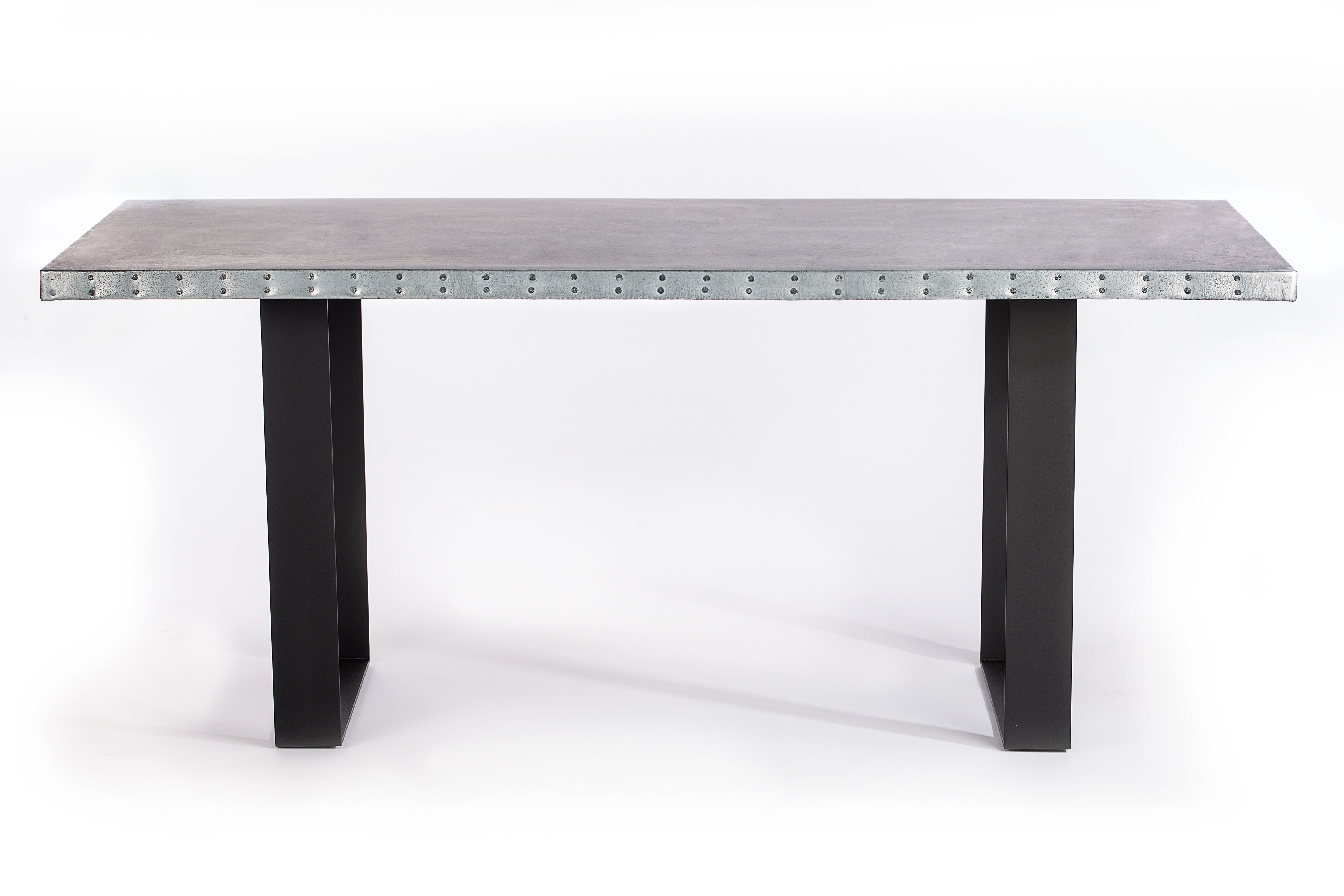 Buy Custom Made Zinc Table Zinc Dining Table The Maddox Zinc Top