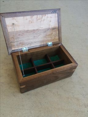 Custom Made Walnut And Birdseye Maple Jewelry Box