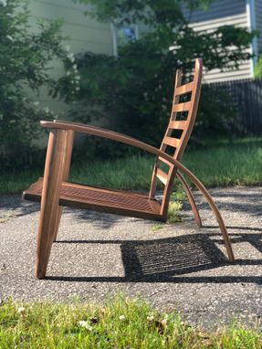 Custom Made Walnut Lounge Chair