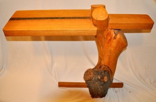 Custom Made Rustic Oak Side Table