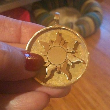 Custom Made Brass Sun Pendant