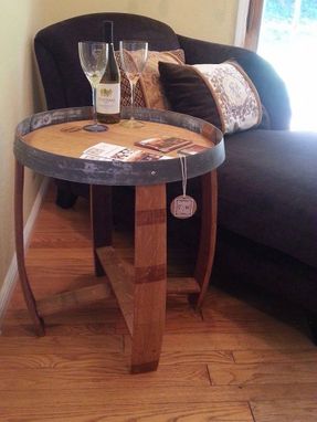 Custom Made Wine Barrel End Table