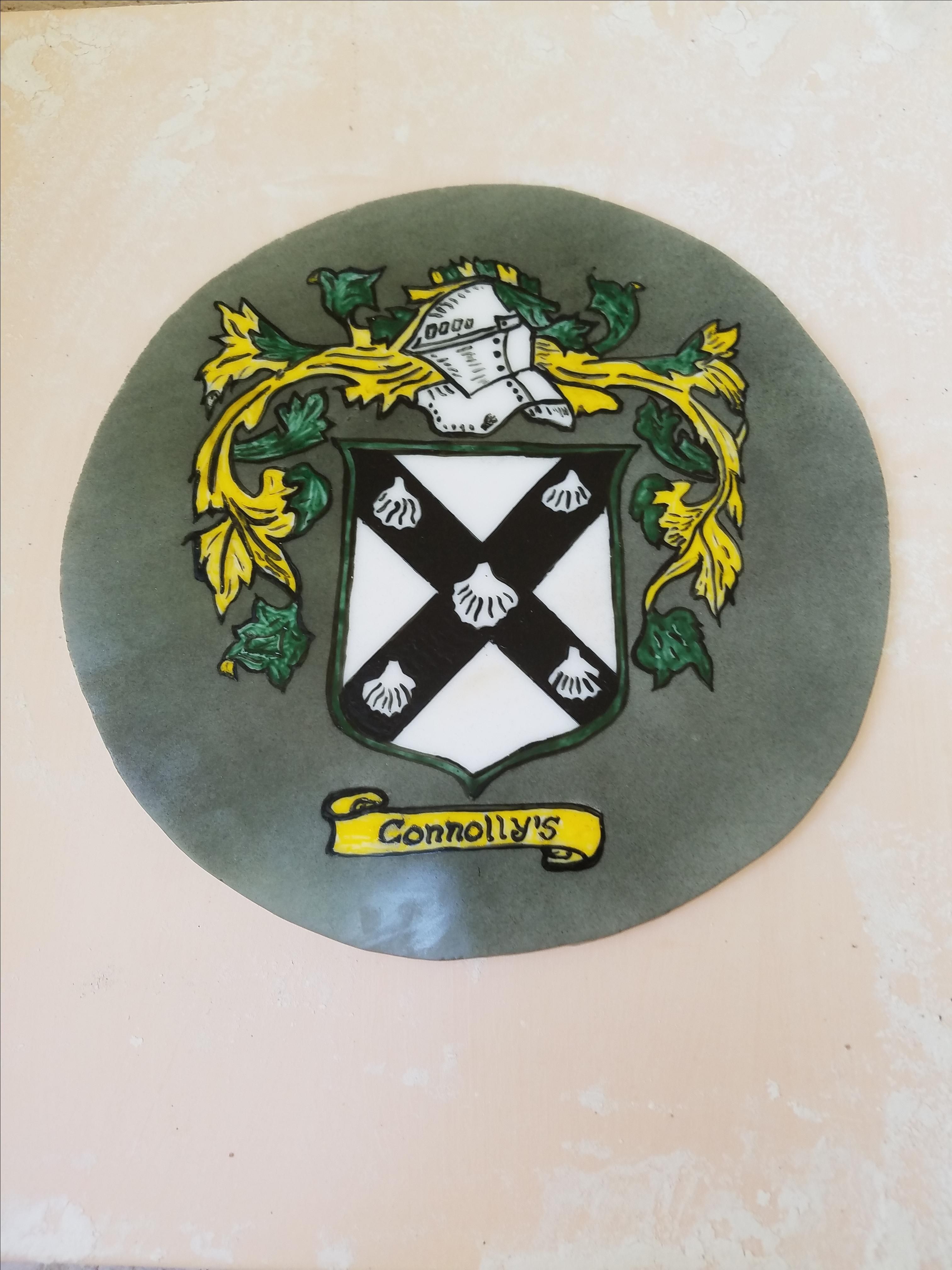 Custom Stained Glass Crest Window by Glass Art for the World