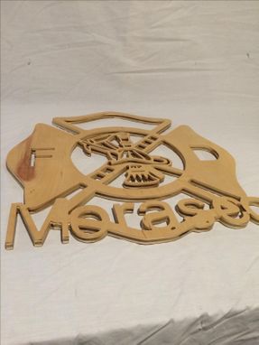 Custom Made Maltese Cross Wood Cut Out With Your Name Embedded Into