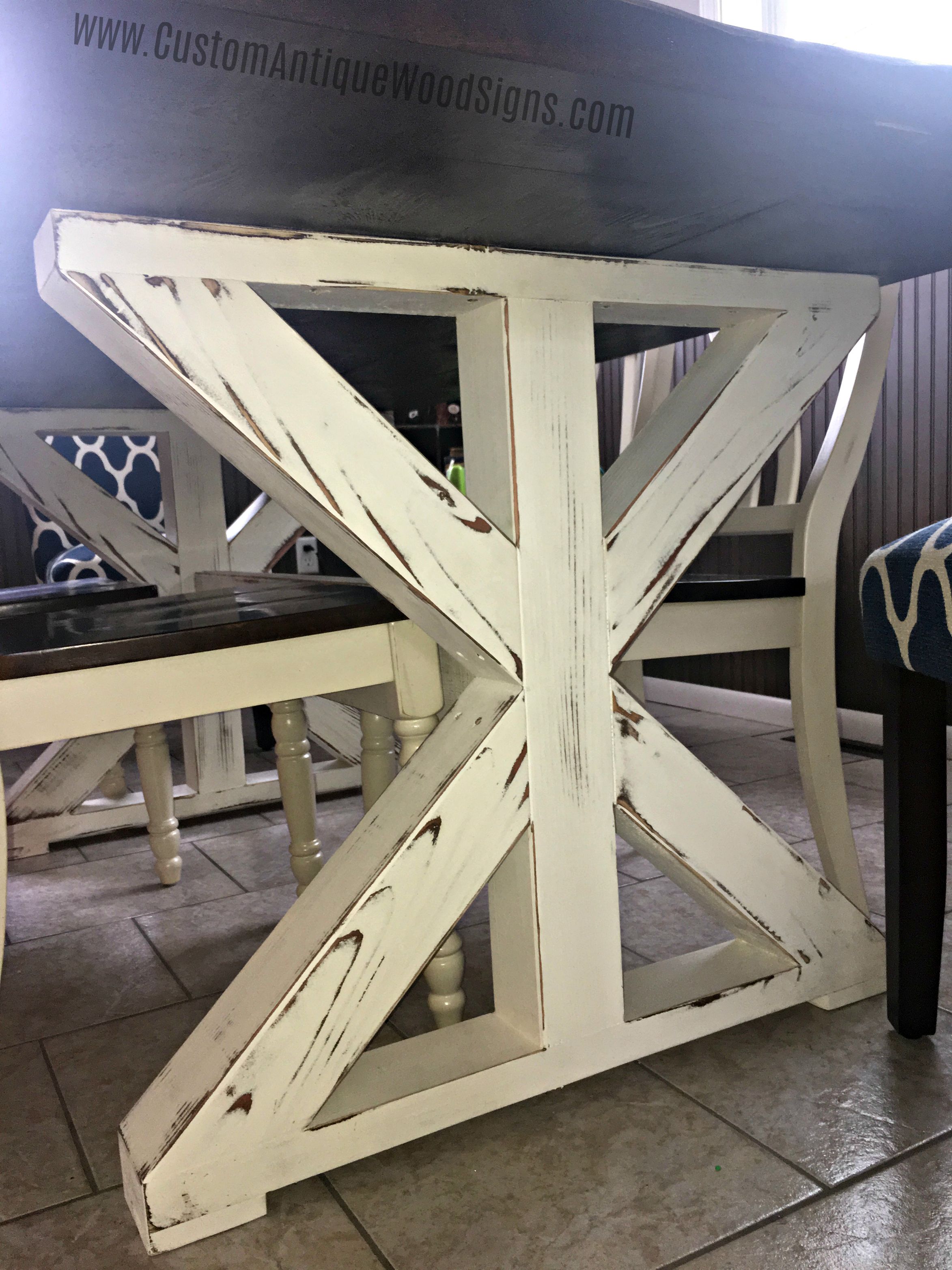 Handmade Custom Trestle Farmhouse Dining Room Kitchen Table Hand Made