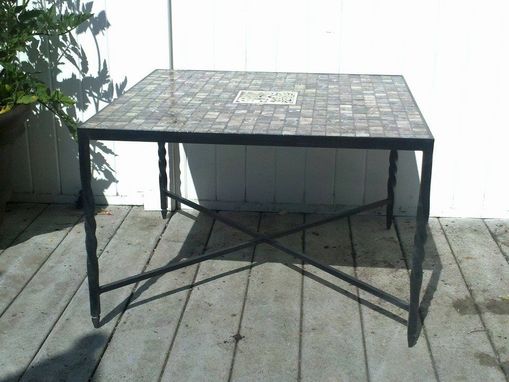 Custom Made Slate Tile Coffee Table