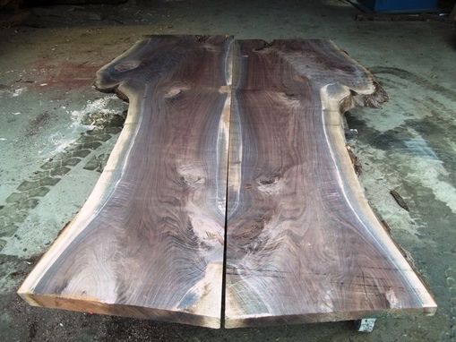 Custom Made Live Edge Black Walnut Slabs Ready For A Custom Table Top