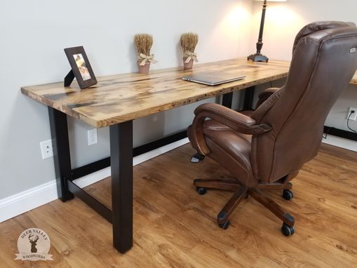 Custom Made Reclaimed Wood Office Desk, Barnwood Computer Desk, Rustic Desk