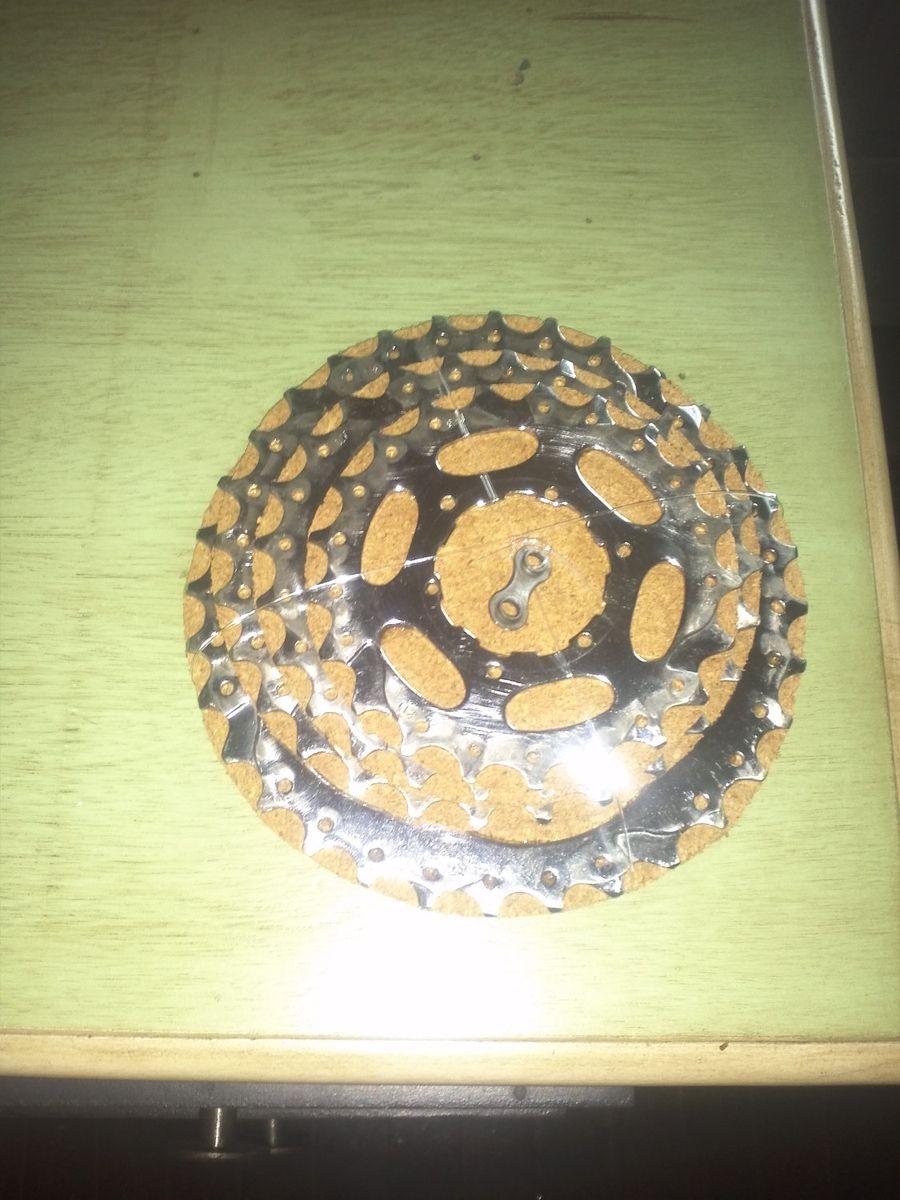 Hand Crafted Bicycle Art, Bicycle Accessory, Bicycle Gear Coasters, Bicycle Gift, Bicycle