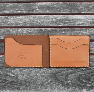 Custom Made Sophisticated Leather Wallet In Whiskey Color No.4