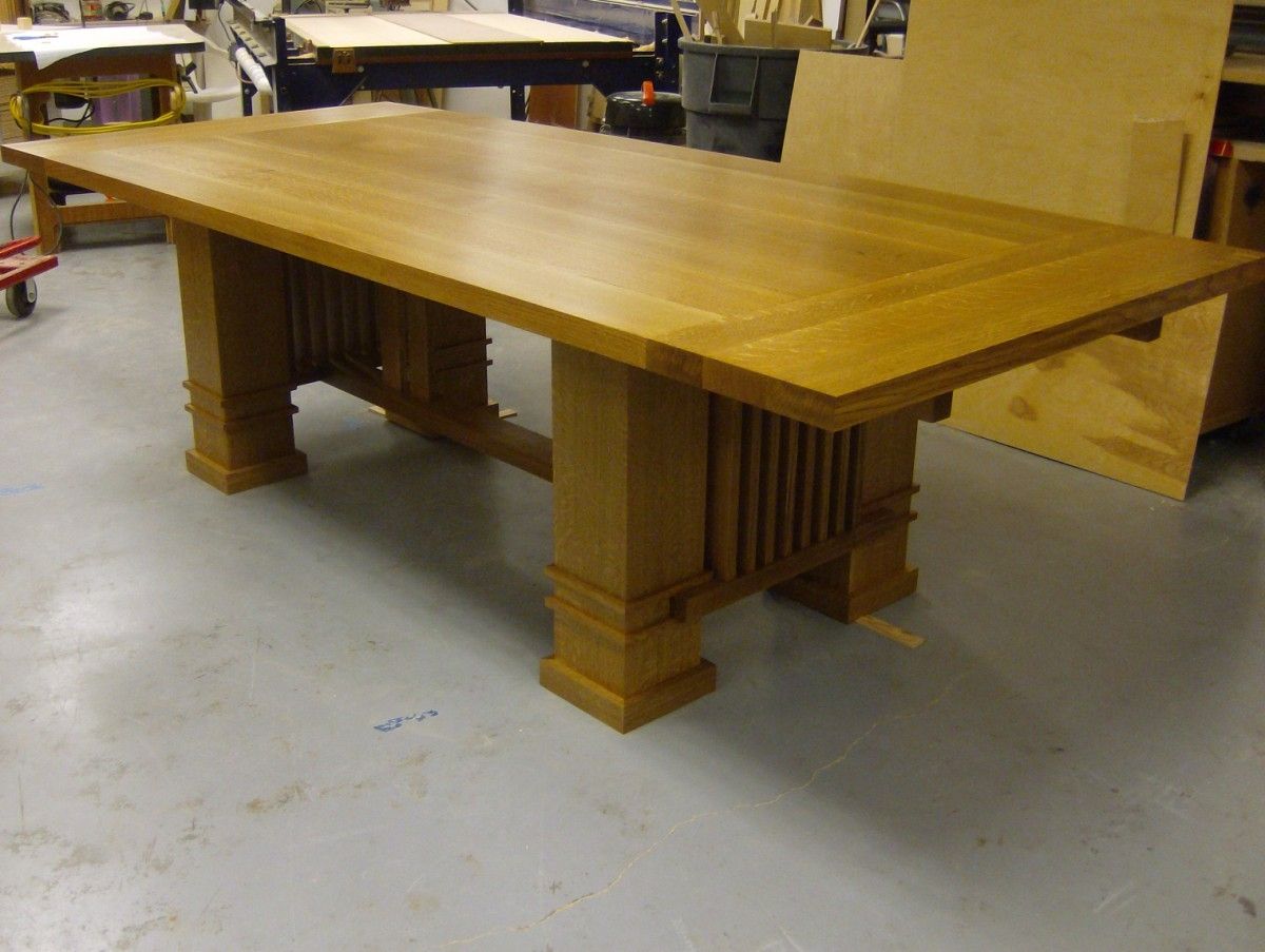 Handmade Solid Oak Prairie Style Dining Table By Beacon Custom Custom Made Solid Oak Prairie Style Dining Table