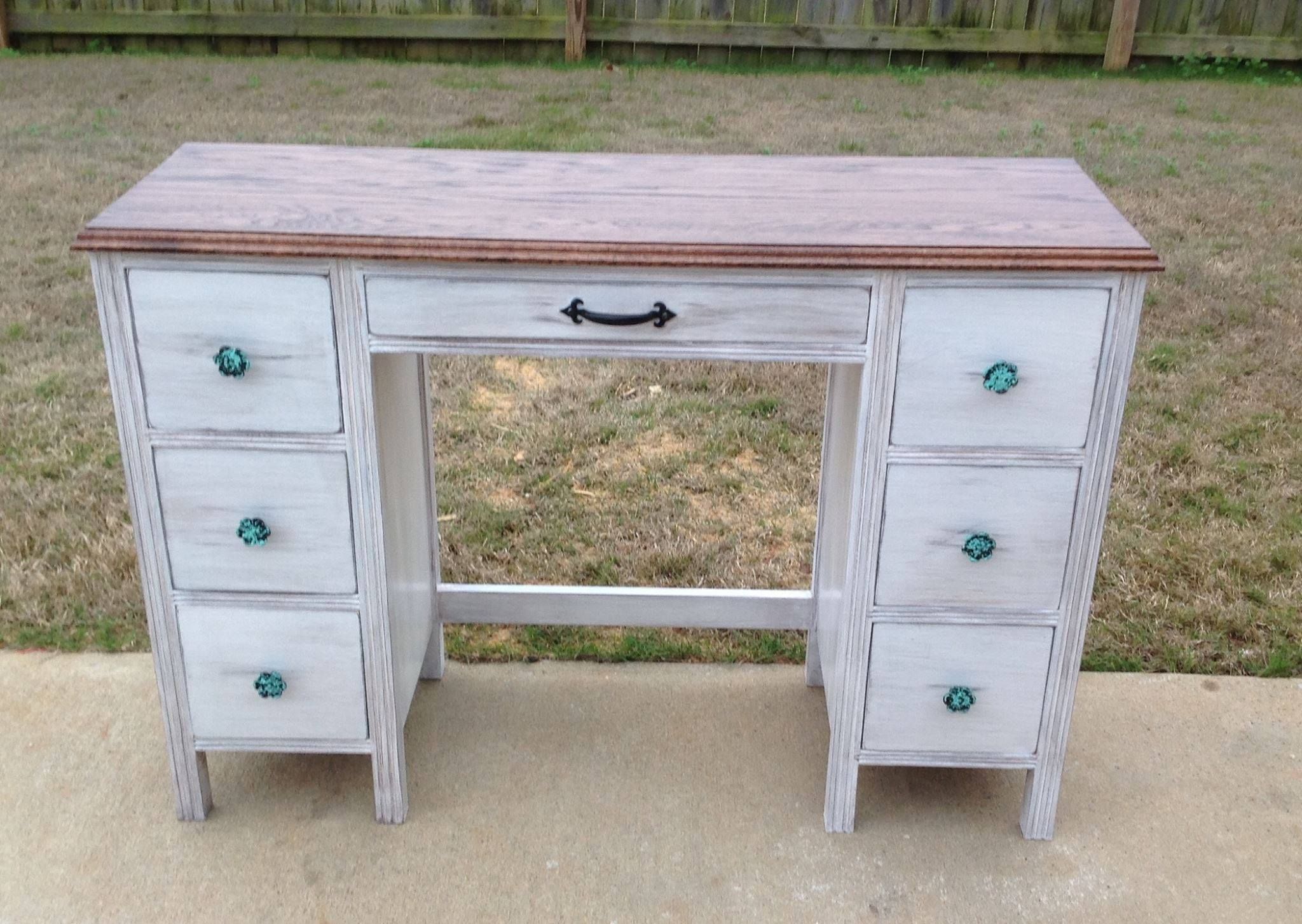Custom Made Desk With Distressed Finish by One21 Rustic Works