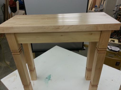 Custom Made Maple Butcher Block Top Table