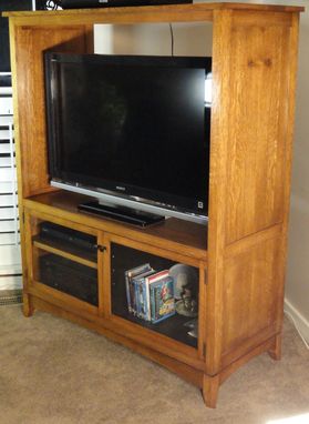 Custom Made Oak Entertainment Center