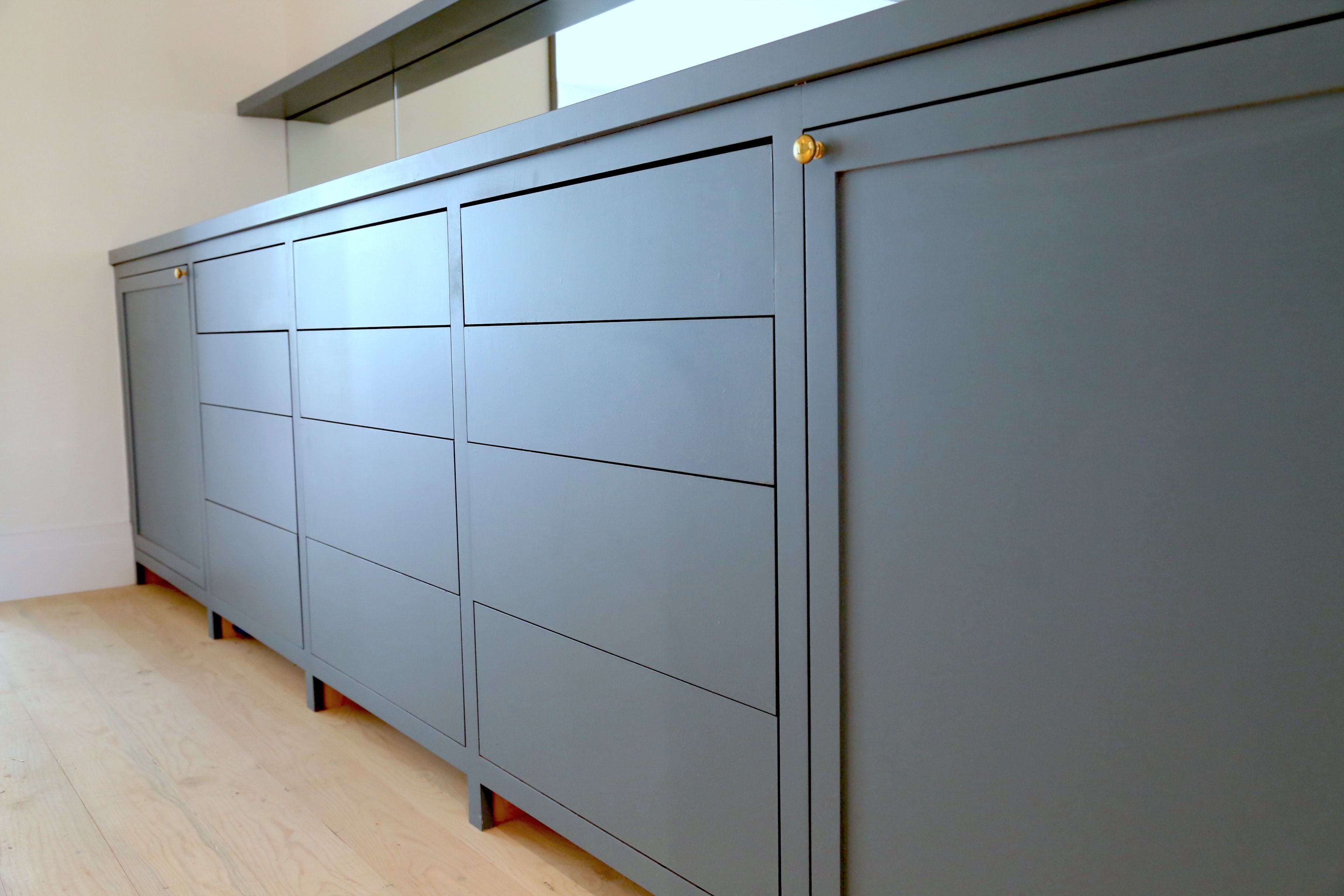 Custom Blue Contemporary Credenza by Scanek + Co