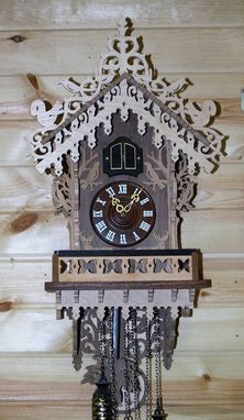 Custom Made Fretwork Cuckoo Clock