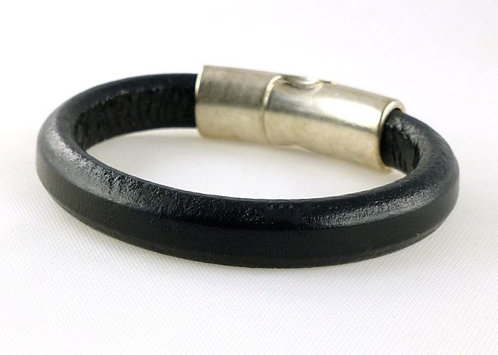 Custom Magnetic Clasp Regalize Licorice Leather Bracelet by Sirious ...