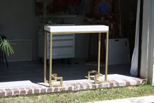 Custom Made Steel And Concrete Console Table