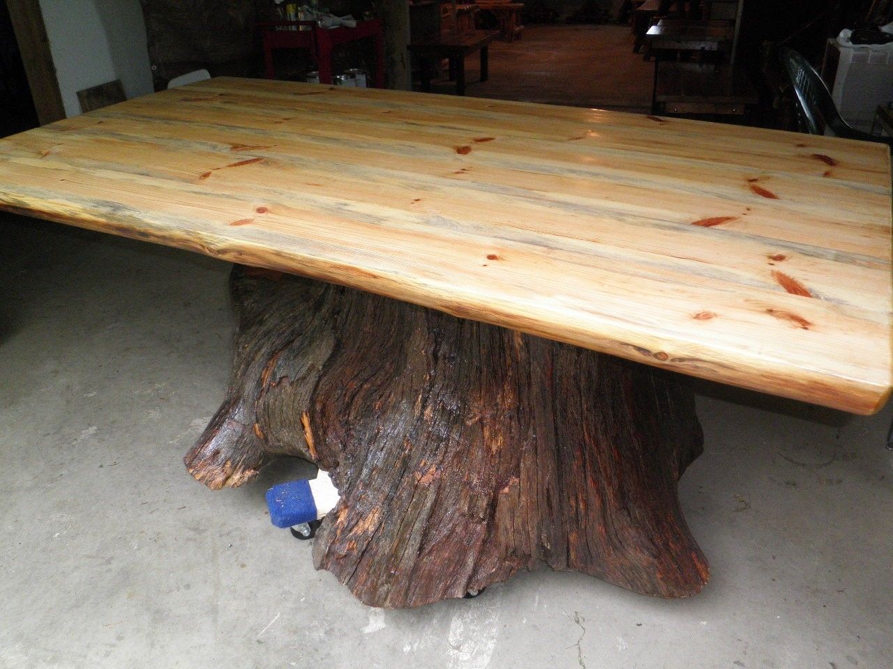 Custom Real Oak Tree Trunk Kitchen Dining Table One Of Our