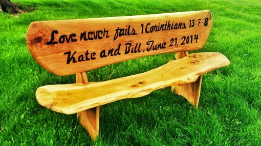 Hand Made 6 Custom Engraved Wooden Bench By Covenant Creations Custom Made 6 Engraved Wooden Bench