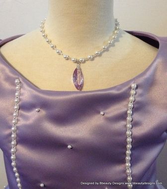 Custom Made Child's Princess Sofia The First Inspired Pearl Necklace Amulet Custom