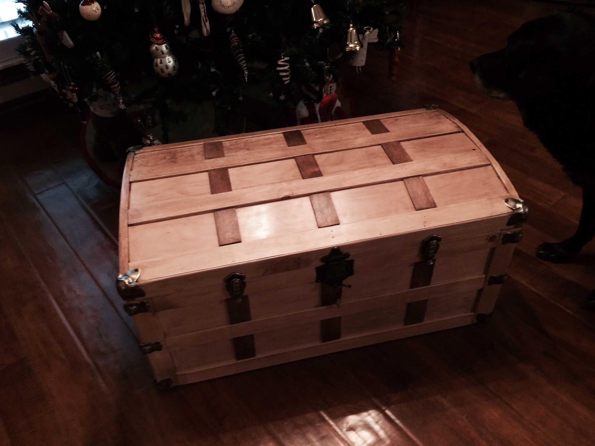 Buy Hand Made Custom Made Distressed Wood Trunk, made to order from