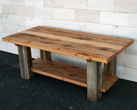 wood table reclaimed barn coffee fir tables furniture dichotomy custom bench hand end box custommade recycled cedar joint multiple sizes