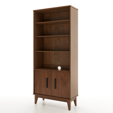 Custom Made Wooden Bedroom Bookcase