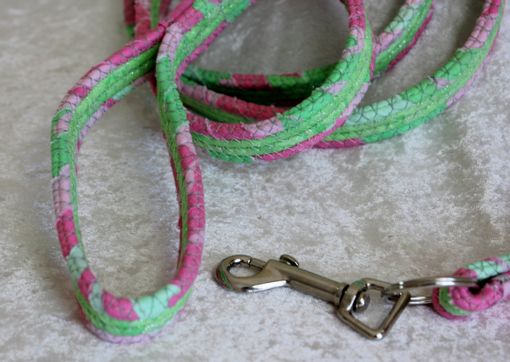 Custom Made Free Shipping - Dog Leash. Fabric Wrapped Clothesline. Medium To Large Sized Dog