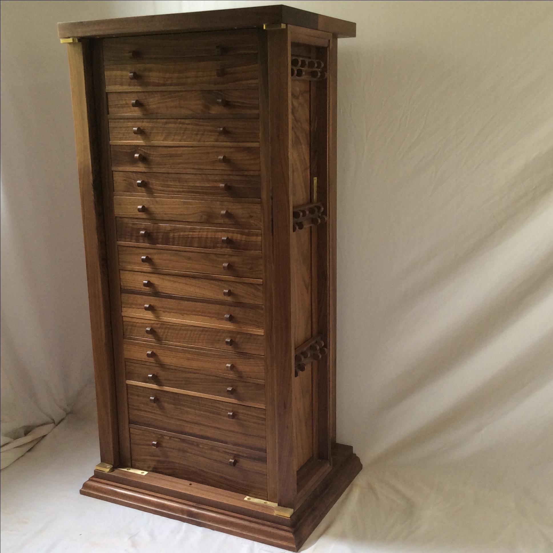 Custom Walnut Jewelry Armoire by David Klenk