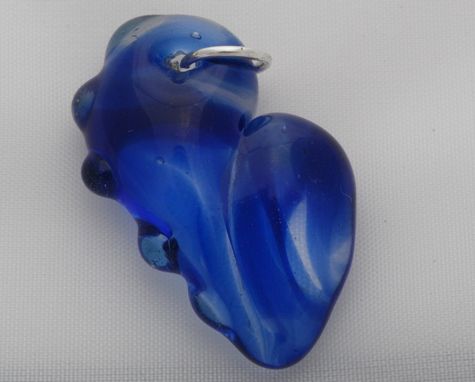 Custom Made Glass Blue Heart Twisted