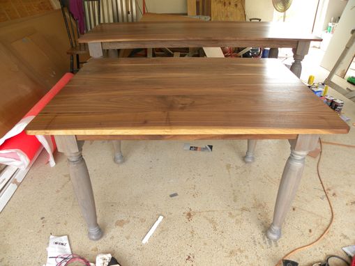 Custom Made Walnut Table Turned Legs