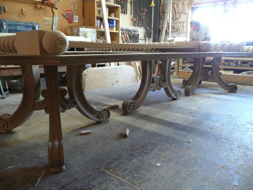 Custom Made Walnut Pedestal Dining Table