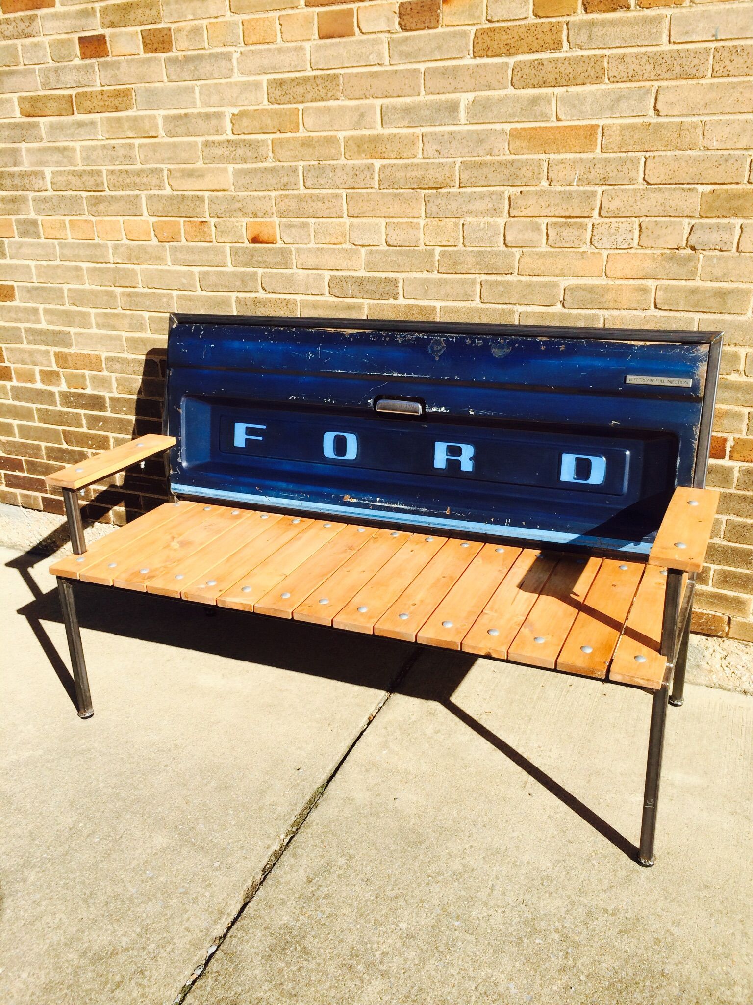 Buy Hand Made Ford Tailgate Bench With Welded Steel Frame, made to ...