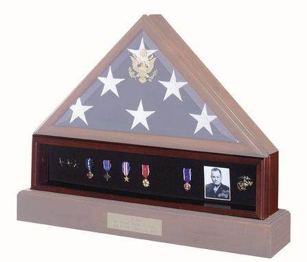 Custom Made Medal Display Case , Pedestal , Medal Holder
