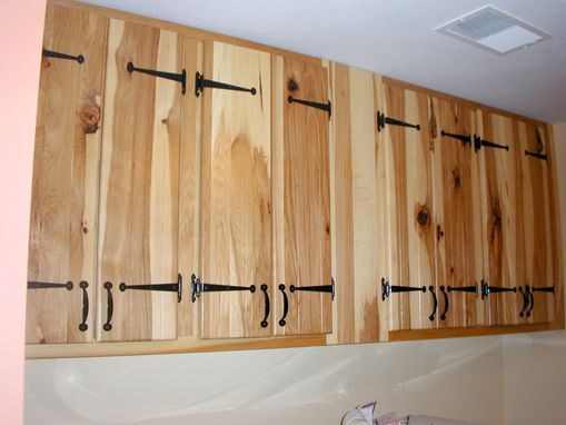 Custom Made Hickory Kitchen And Utility Cabinets